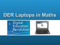 DER Laptops in Maths title screen
