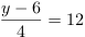 (y-6)/4=12