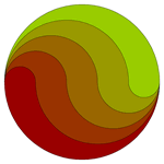 Equal areas in a circle design