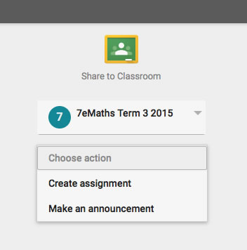 Share to Google Classroom Screenshot