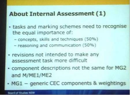 About Internal (HSC) Assessment